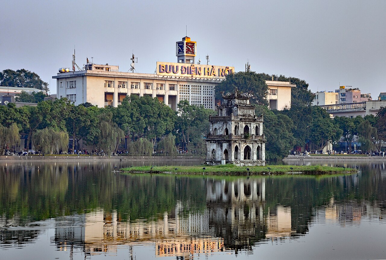 Turtle Tower at dusk, Hoan Kiem
