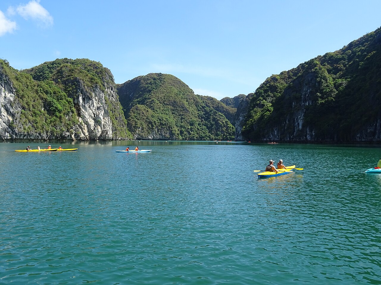 Kayaking the karst lagoons