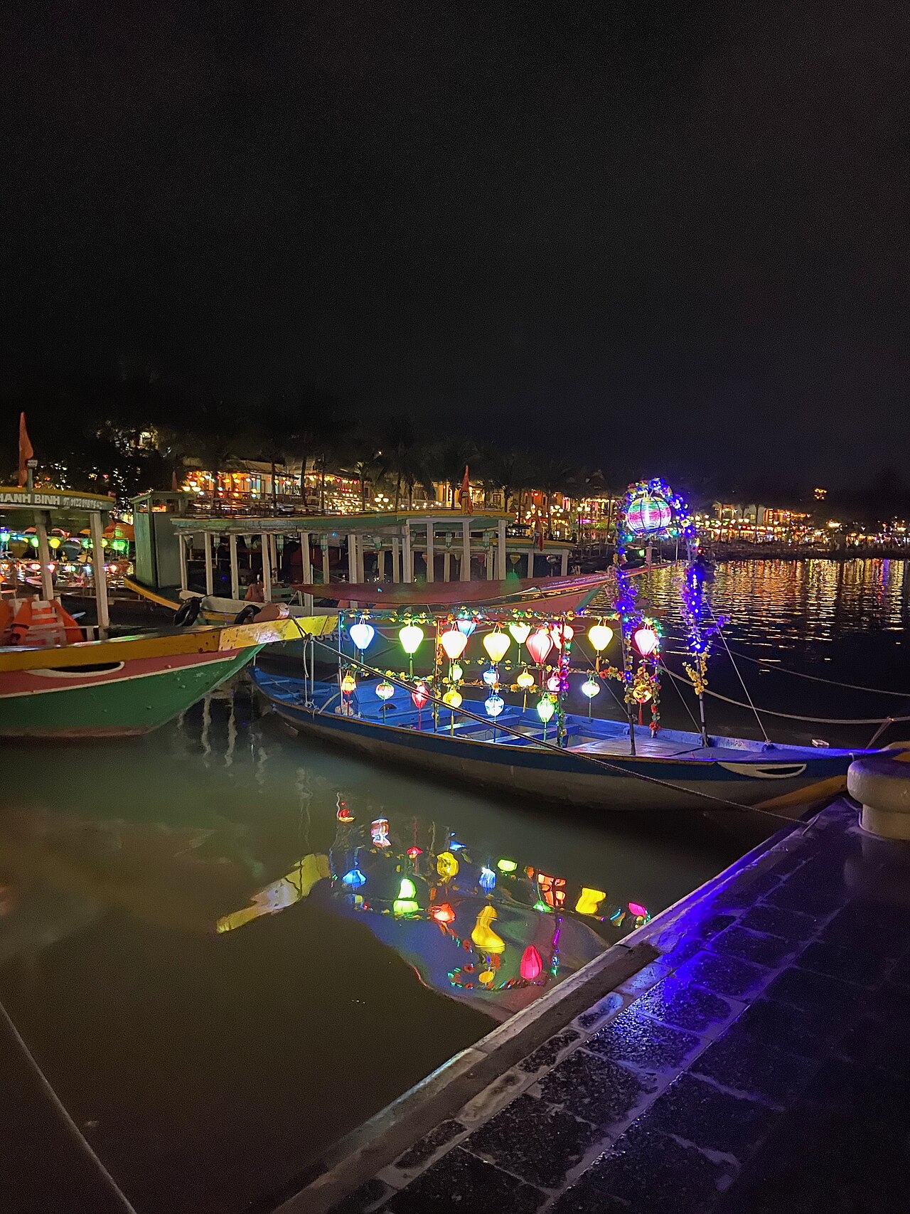 Lantern boat on the Thu Bon