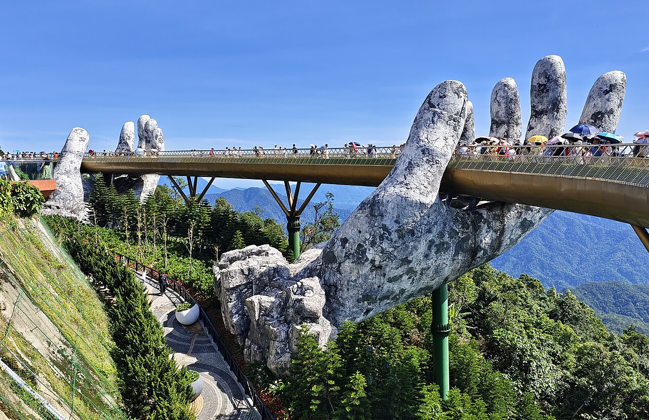 Golden Bridge — the stone hands